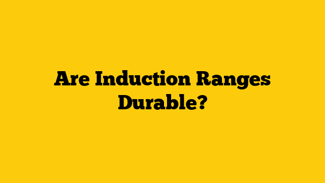 Are Induction Ranges Durable?